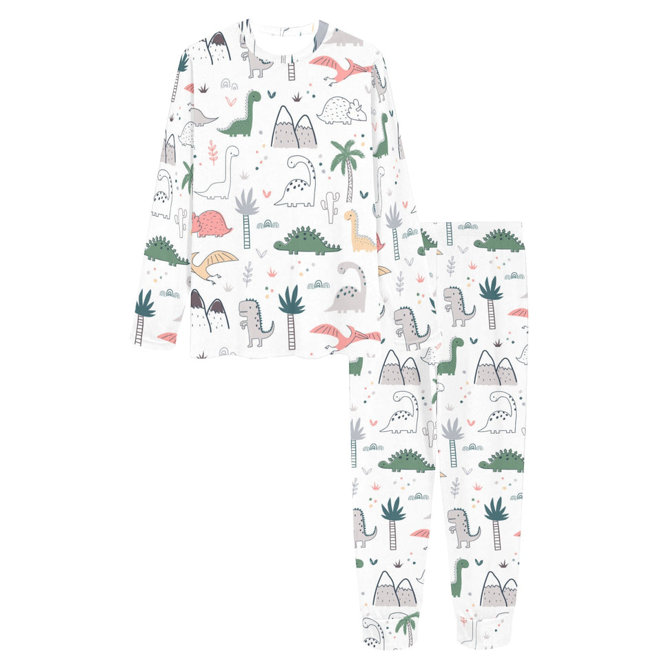 Cute cartoon dinosaurs tree pattern Women's All Over Print Pajama Set