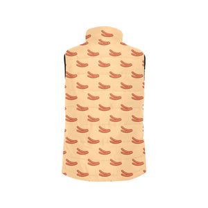 Sausage Pattern Print Design 03 Men's Padded Vest