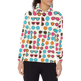 Sun Glasses Pattern Print Design 03 Women's Long Sleeve Polo Shirt