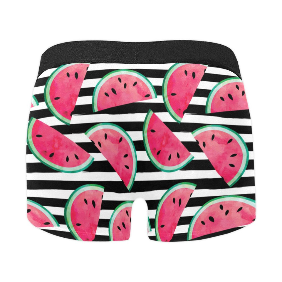 Watercolor paint textured watermelon pieces Men's All Over Print Boxer Briefs Men's Underwear