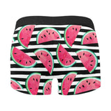 Watercolor paint textured watermelon pieces Men's All Over Print Boxer Briefs Men's Underwear