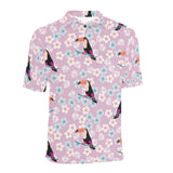 Beautiful toucan flower leaves Men's All Over Print Polo Shirt