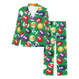 Billiard Ball Pattern Print Design 02 Women's Long Pajama Set