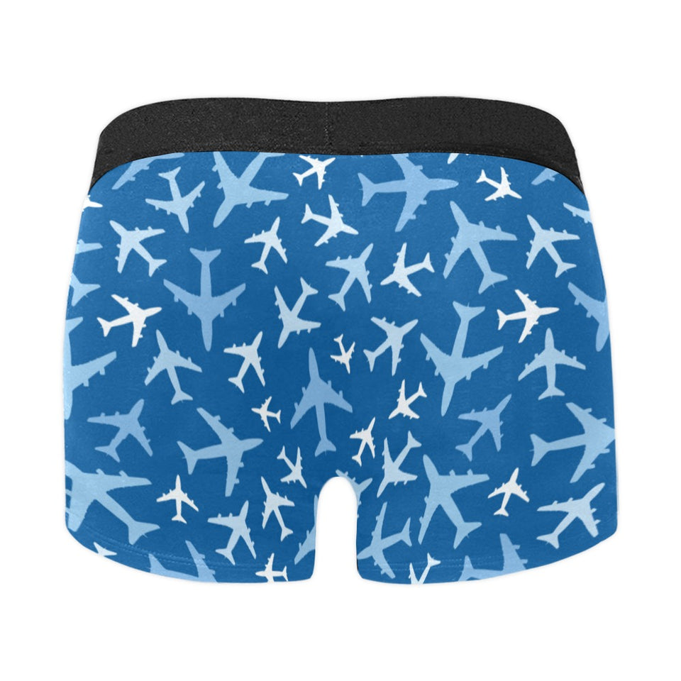 Airplane pattern in the sky Men's All Over Print Boxer Briefs Men's Underwear
