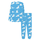 Cute sea lion seal pattern background Women's All Over Print Pajama Set