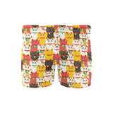 Colorful Maneki neko cat pattern Men's Swimming Trunks