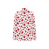 Ladybug Pattern Print Design 04 Women's Long Sleeve Polo Shirt