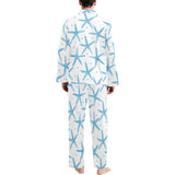 Watercolor starfish pattern Men's Long Pajama Set
