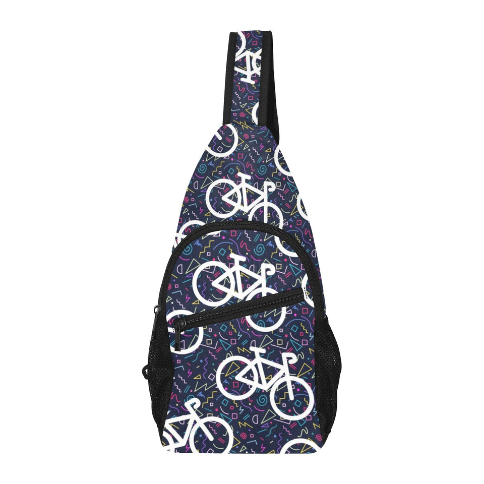 Bicycle Pattern Print Design 03 All Over Print Chest Bag