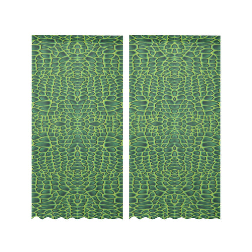Crocodile Skin Printed Gauze Curtain