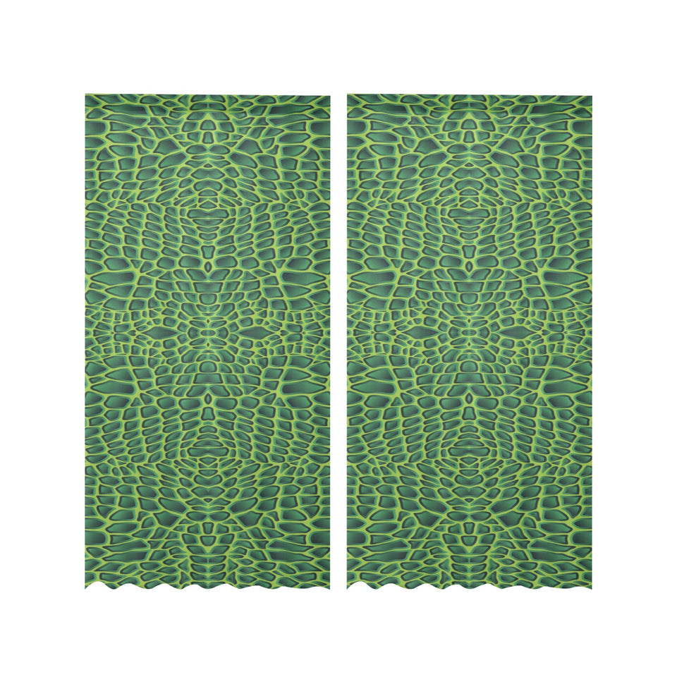 Crocodile Skin Printed Gauze Curtain