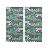 white bengal tigers tropical plant Gauze Curtain
