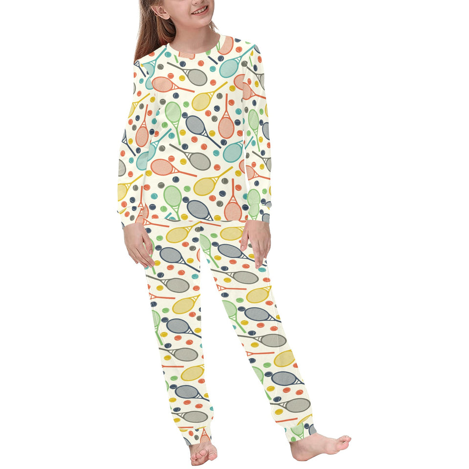 Tennis Pattern Print Design 03 Kids' Boys' Girls' All Over Print Pajama Set