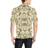 Light Green camouflage pattern Men's All Over Print Polo Shirt