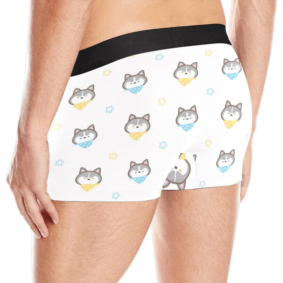 Cute Siberian Husky pattern Men's All Over Print Boxer Briefs Men's Underwear