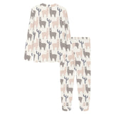 Llama Alpaca pattern Women's All Over Print Pajama Set