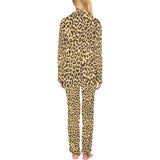 Leopard skin print Women's Long Pajama Set