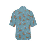 Sea otters pattern Women's All Over Print Hawaiian Shirt