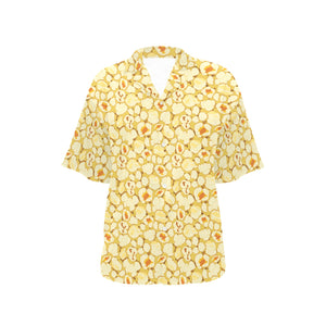 Popcorn Pattern Print Design 04 Women's All Over Print Hawaiian Shirt