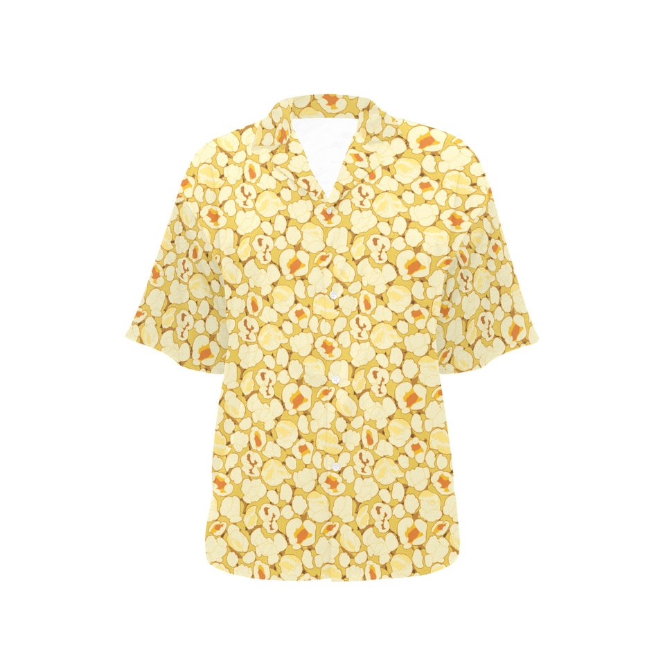 Popcorn Pattern Print Design 04 Women's All Over Print Hawaiian Shirt