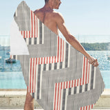 zigzag chevron striped pattern Beach Towel
