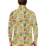Guinea Pig Pattern Print Design 04 Men's Long Sleeve Polo Shirt