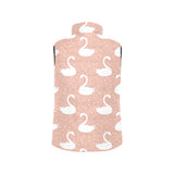 Swan flower light pink background Women's Padded Vest