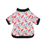 Ladybug Pattern Print Design 03 All Over Print Pet Dog Round Neck Fuzzy Shirt