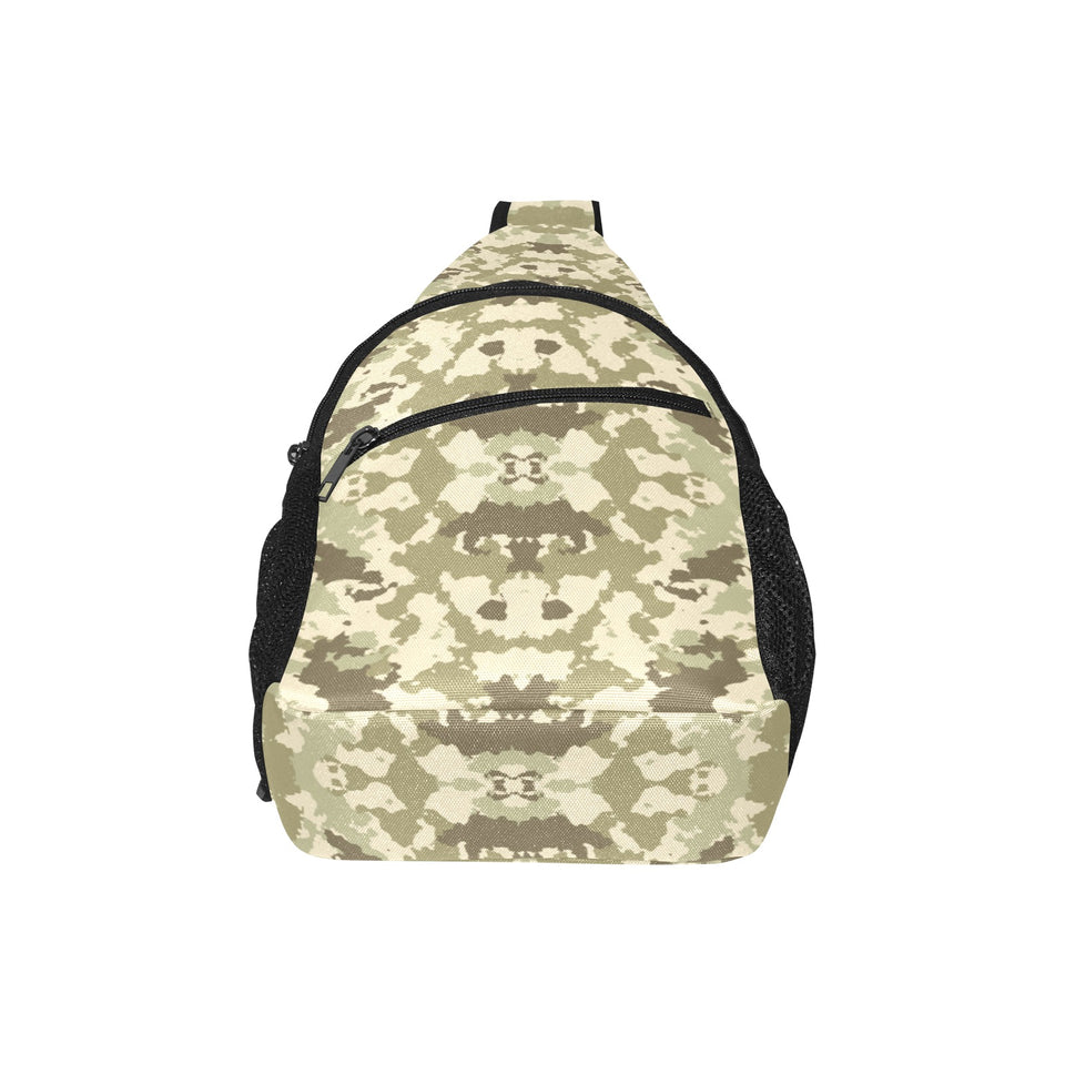 Light Green camouflage pattern All Over Print Chest Bag