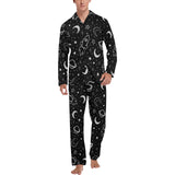 Hand drawn space rocket star planet Men's Long Pajama Set