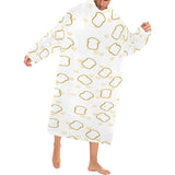 Bread Toast Pattern Print Design 01 Blanket Robe with Sleeves