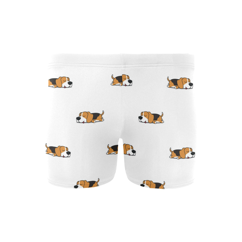 Cute beagle dog sleeping pattern Men's Swimming Trunks