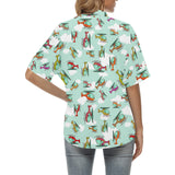 Helicopter design pattern Women's All Over Print Hawaiian Shirt