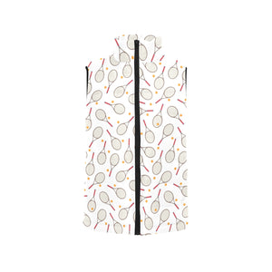 Tennis Pattern Print Design 04 Men's Padded Vest