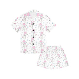 Cute poodle dog star pattern Kids' Boys' Girls' V-Neck Short Pajama Set