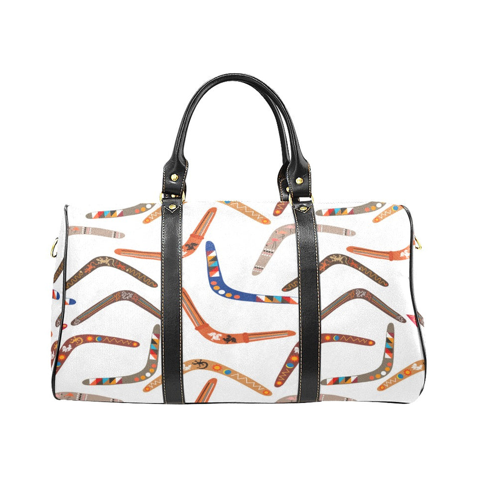 Boomerang Australian aboriginal ornament pattern Travel Bag