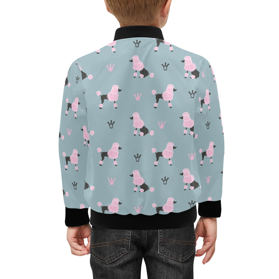 poodle dog pattern Kids' Boys' Girls' Bomber Jacket