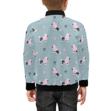 poodle dog pattern Kids' Boys' Girls' Bomber Jacket