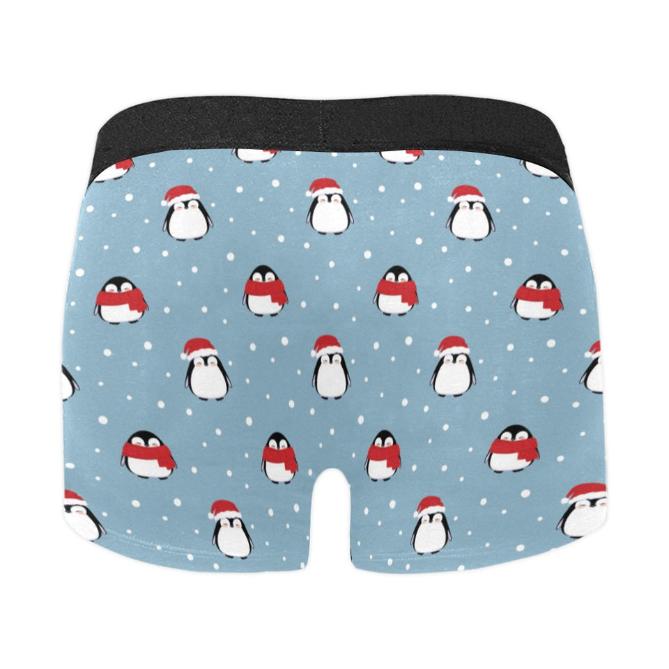 Cute penguin christmas snow pattern Men's All Over Print Boxer Briefs Men's Underwear