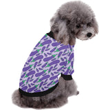 Eggplant Pattern Print Design 03 All Over Print Pet Dog Round Neck Fuzzy Shirt