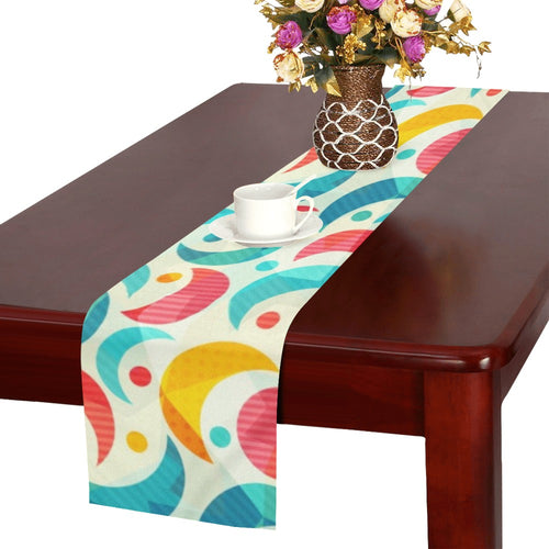 Colorful moon pattern Table Runner
