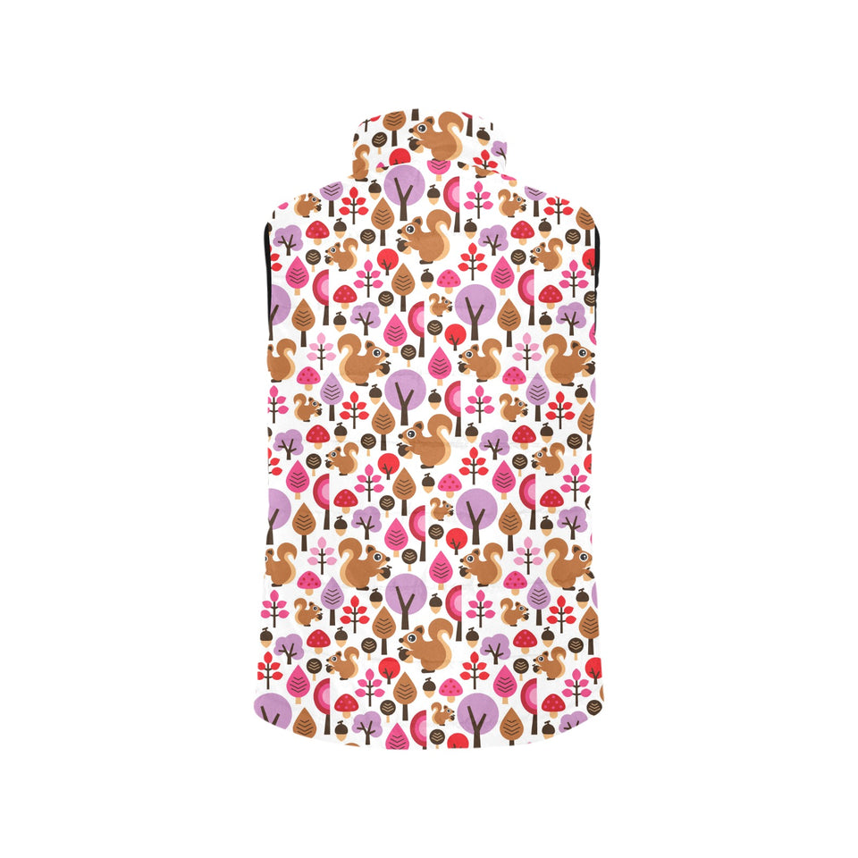 Squirrel Pattern Print Design 02 Men's Padded Vest