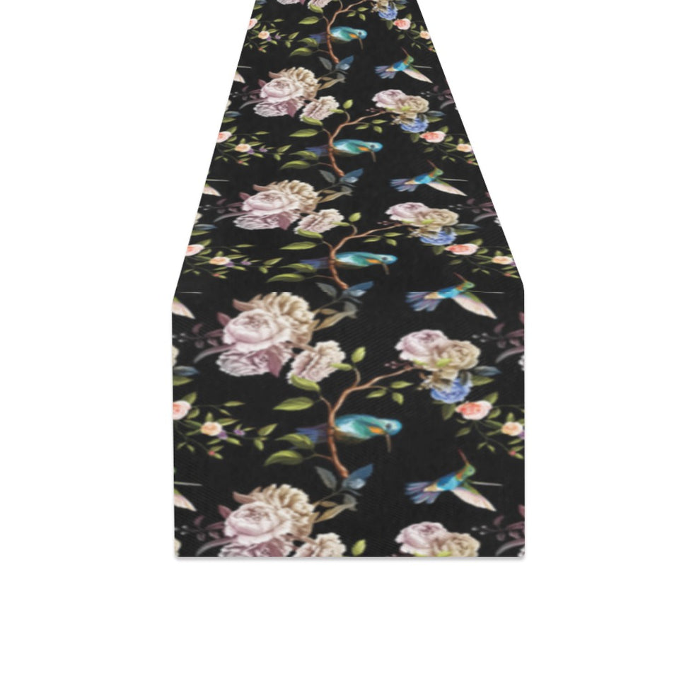 Hummingbird Pattern Print Design 03 Table Runner