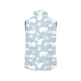 Cute polar bears Christmas decoration pattern Women's Padded Vest
