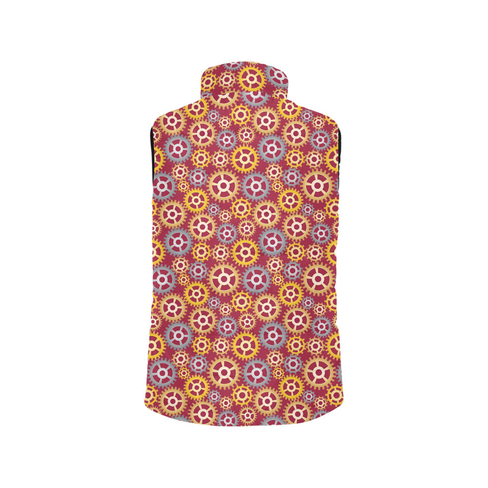 Gear Pattern Print Design 04 Men's Padded Vest