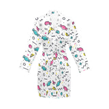 Candy design pattern Women's Long Sleeve Belted Night Robe