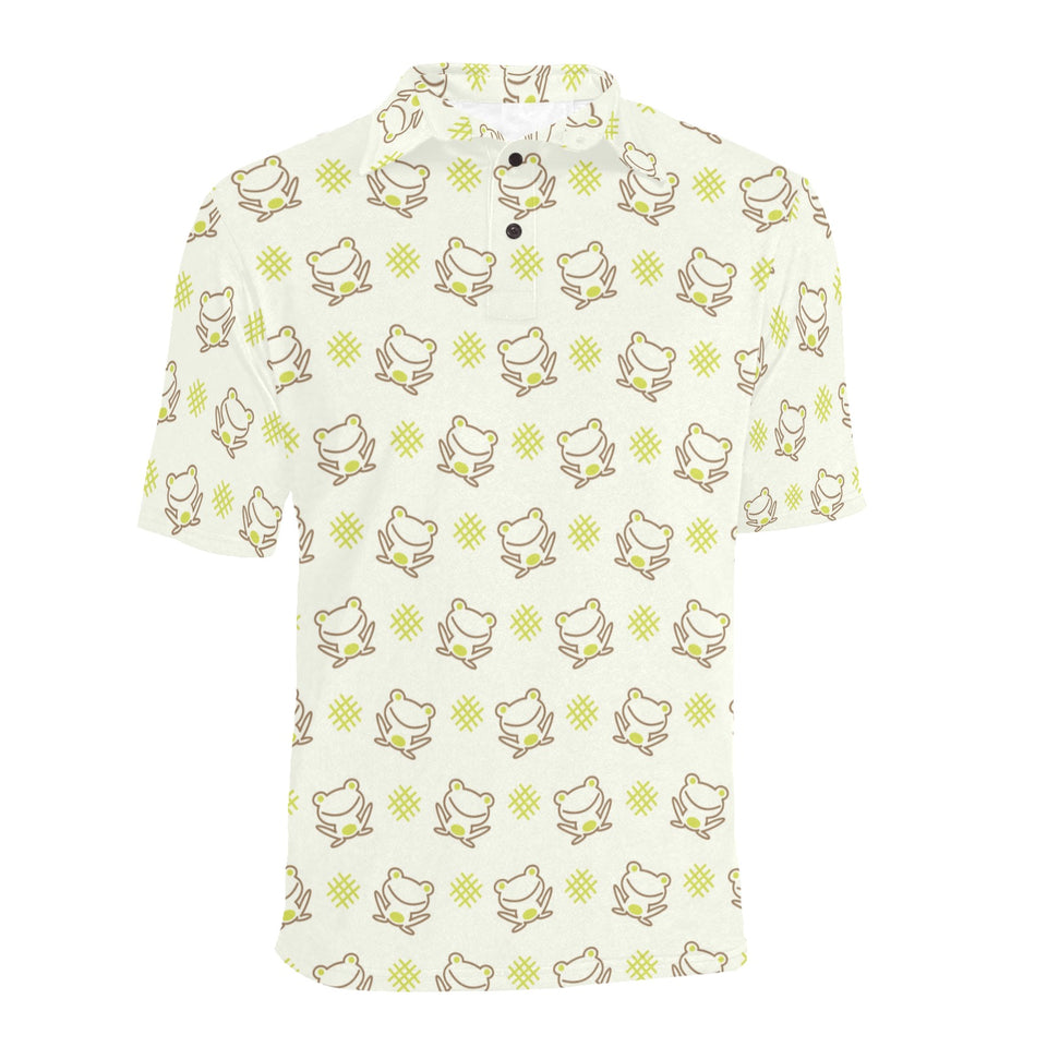 Cute cartoon frog baby pattern Men's All Over Print Polo Shirt