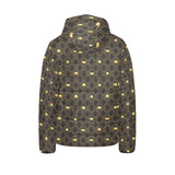 Casino Cards Suits Pattern Print Design 01 Kids' Boys' Girls' Padded Hooded Jacket