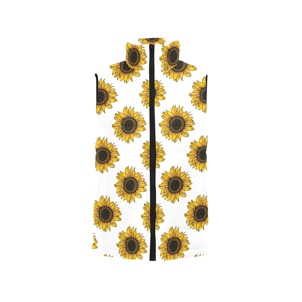 sunflowers design pattern Women's Padded Vest