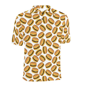 Hamburger Pattern Print Design 03 Men's All Over Print Polo Shirt